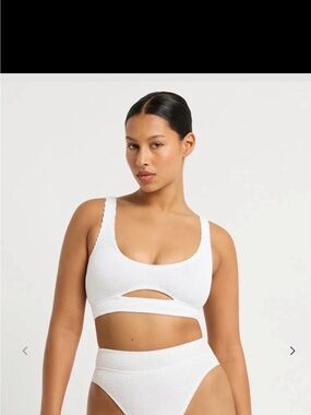 bond-eye Australia Sasha Crop & Sinner Bikini Set Optic White NWT O/S